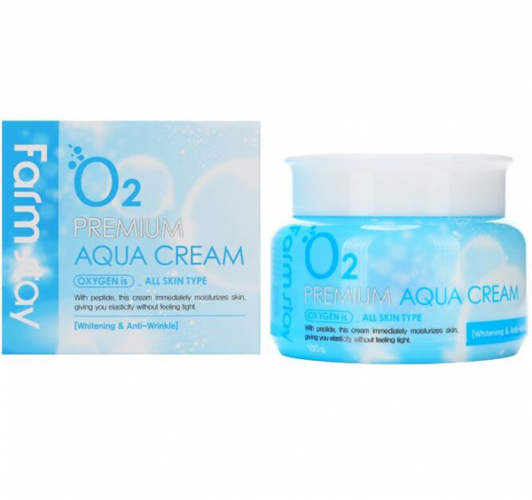 Крем для лица "Премиум Аква О2" Premium Aqua Cream O2, FARMSTAY 100 гр.
