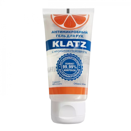 KLATZ Гель для рук антимикробный с ароматом грейпфрута 50 мл