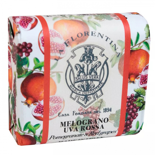Мыло Pomegranate & Red Grape / Гранат и Красный Виноград, LA FLORENTINA, 106 г
