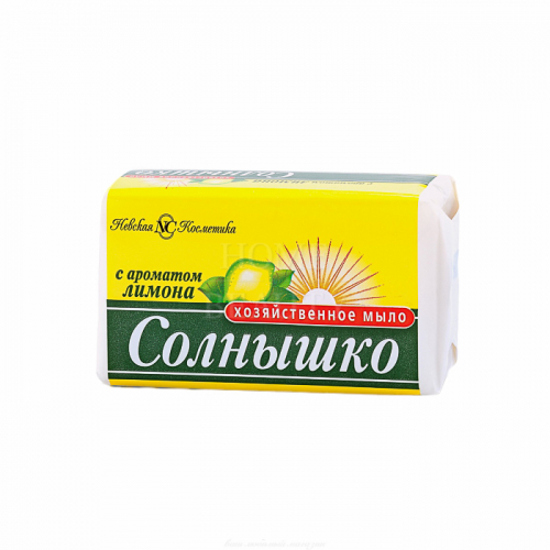 СОЛНЫШКО Мыло хозяйственное с ароматом Лимона 140г
