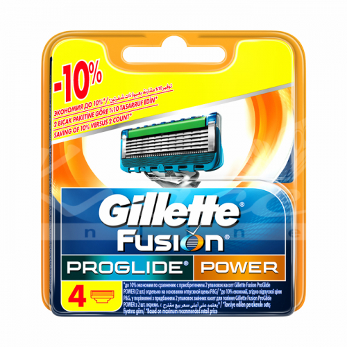 GILLETTE FUSION Proglide Power Сменные кассеты 4 шт