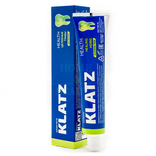 KLATZ HEALTH Зубная паста Целебные травы без фтора 75 мл