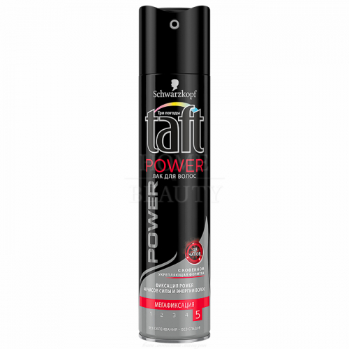 TAFT Power  Лак для волос с витаминами Мега-фиксация, 225 мл 