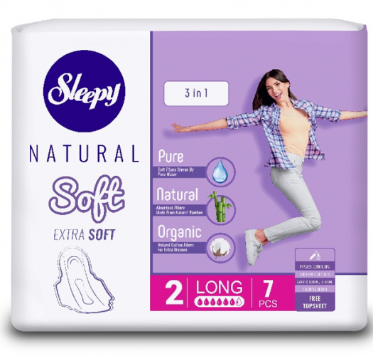 Прокладки натуральные Soft классик Длинные, SLEEPY, 7 шт