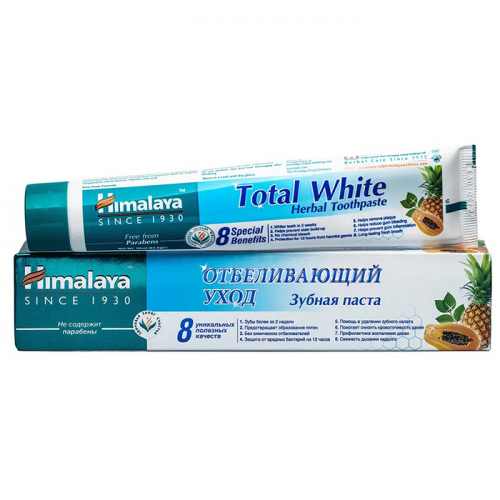 Зубная паста отбеливающая Total White, HIMALAYA HERBALS, 50 мл