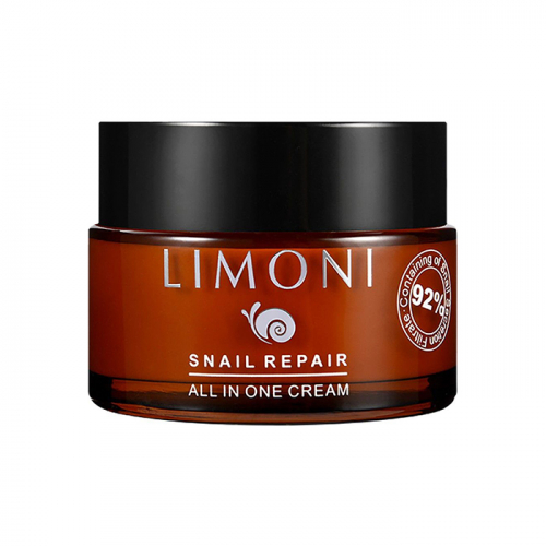 Восстанавливающий крем для лица с экстрактом секреции улитки LIMONI Snail Repair All In One Cream, 50 мл