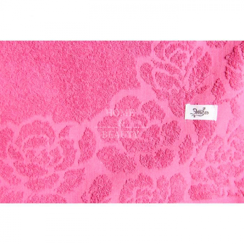 ЭТЕЛЬ Полотенце махровое Флоренция темно-розовый 50х90 см