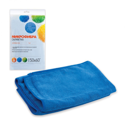 Салфетка из микрофибры для уборки пола FUN CLEAN, 50x60 см (цвет: микс)