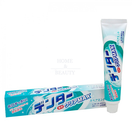 LION Зубная паста с микрочастицами "Dentor Clear Max"против зубного налёта с защитой от кариеса (аромат мяты) 140гр.