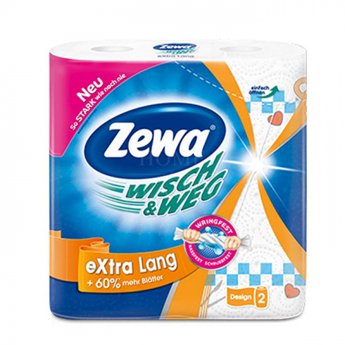 Полотенца бумажные кухонные WISCH & WEG, ZEWA, 2 шт