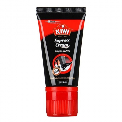 Крем для обуви Защита и блеск (чёрный) Express Cream, KIWI, 50 мл