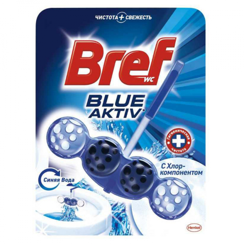 Чистящее средство для унитаза BREF Blue Aktiv 50 г