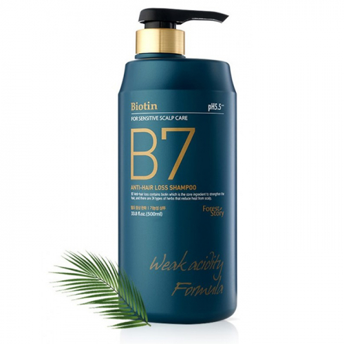 Шампунь против выпадения волос с биотином B7, FOREST STORY, 500 мл