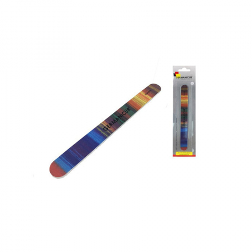 Пилка-наждак для ногтей GERMANICUR GM-1515-D прямая цветная радуга