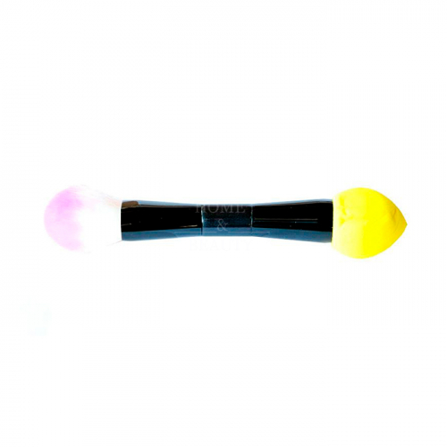 JESS BLENDER Спонж для макияжа на короткой ручке с кистью розовый, 12 см