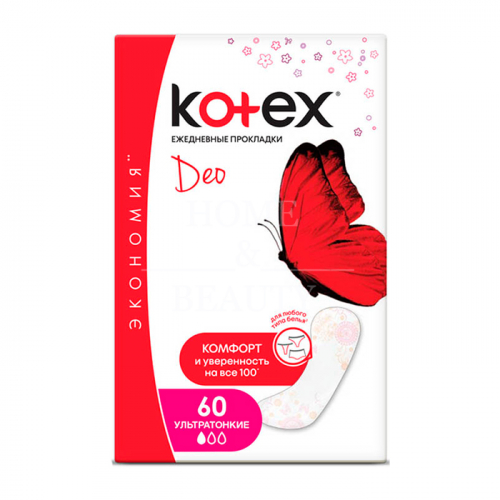 KOTEX  Прокладки ежедневные Super Slim Deo 50+10 шт