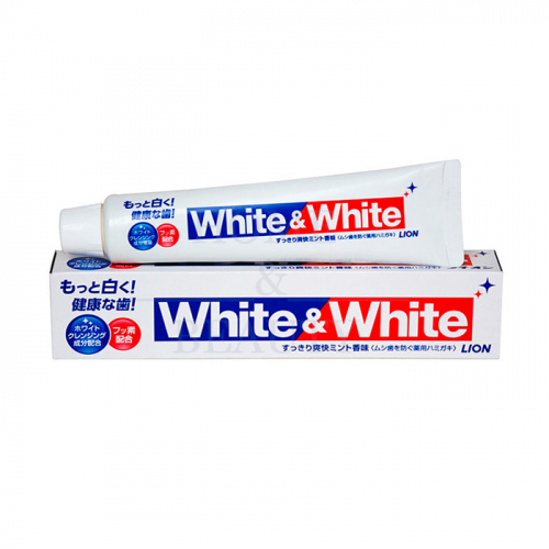 LION WHITE end  WHITE Зубная паста отбеливающая (туба), 150 г
