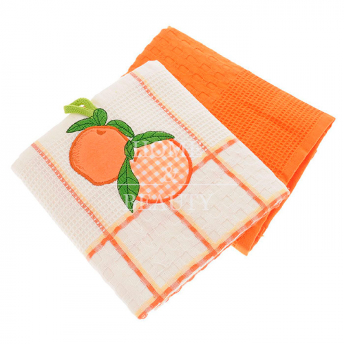 BONITA Набор вафельных полотенец Апельсин из 2-х штук 45х70 см