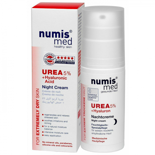 Ночной крем с 5% мочевиной и гиалуроновой кислотой, NUMIS MED, 50 мл