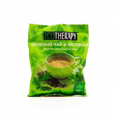 Тонизирующий коктейль для принятия ванн Зеленый чай с мелиссой ECOTHERAPY 100 г