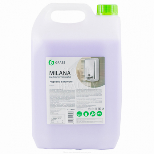 GRASS MILANA Крем-мыло жидкое Черника в йогурте 5000 мл