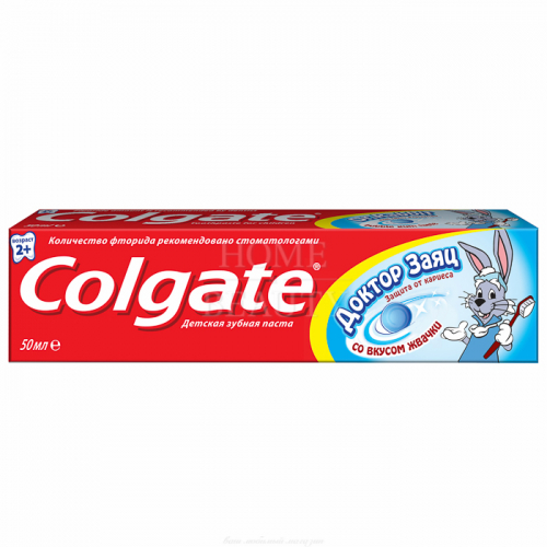 COLGATE Зубная паста детская "Доктор заяц" со вкусом жвачки 50 мл