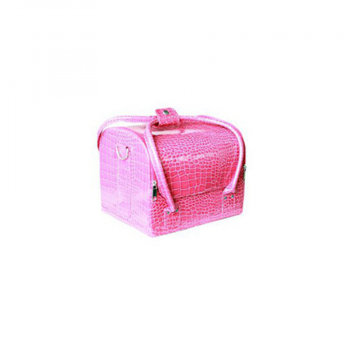 Розовая сумка саквояж для инструментов из эко кожи JESS NAIL 