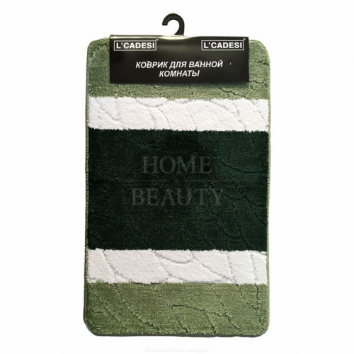 L'CADESI Набор ковриков для ванной 2 шт BADE, цвет зеленый   