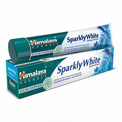 HIMALAYA HERBALS Зубная паста Sparkly White отбеливающая, 75 мл