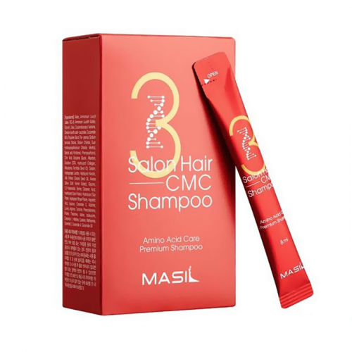 Шампунь для волос восстанавливающий с аминокислотами Masil 3 Salon Hair CMC Shampoo, MASIL, 8 мл