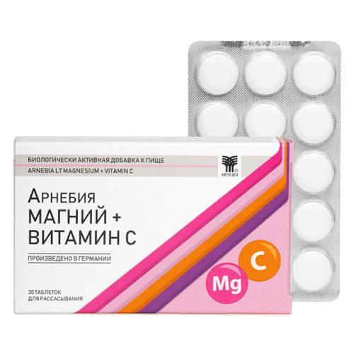 Магний+Витамин С, ARNEBIA SELECTION, 30 шт