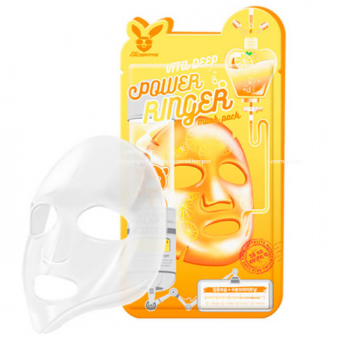Тканевая маска для лица витаминизированная Power Ringer Mask Pack Vita Deep, ELIZAVECCA, 23 мл