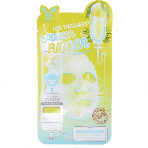 Тканевая маска для лица Чайное дерево Power Ringer Mask Pack Tea Tree Deep, ELIZAVECCA, 23 мл