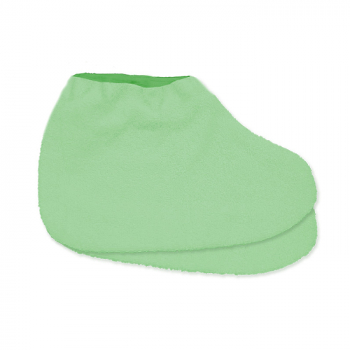 Махровые cветло-зеленые/зеленые носки для парафинотерапии JESS NAIL 