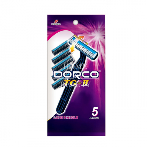 DORCO Cтанки для бритья "Dorco 2", c увлажняющей полоской и плавающей головкой, одноразовые, 5 шт.