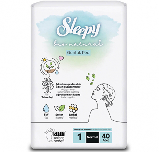 Прокладки ежедневные натуральные BIO Нормал, SLEEPY, 40 шт