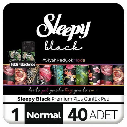 Прокладки Ежедневные натуральные Natural Black Нормал, SLEEPY, 40 шт