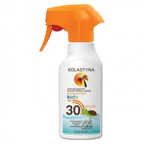 Солнцезащитный лосьон-спрей для детей SPF30 KOLASTYNA 200 мл 