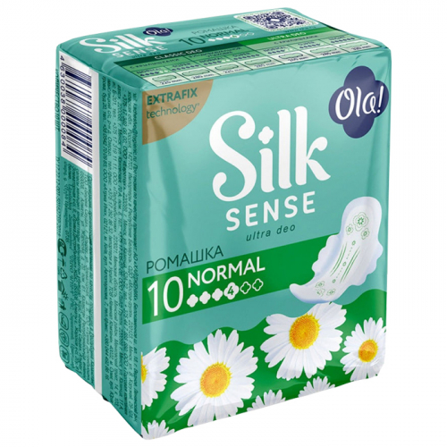 Прокладки гигиенические Silk Sense Ultra Deo Ромашка Normal, OLA, 10 шт.