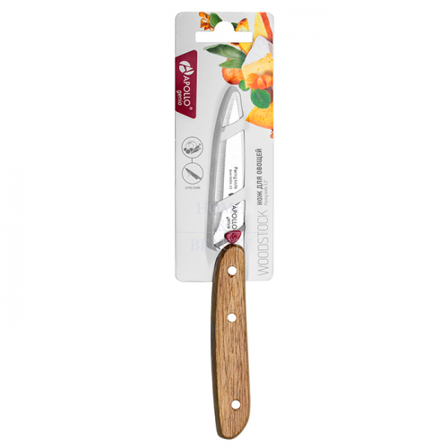 APOLLO Нож для овощей с деревянной рукояткой Genio WOODSTOCK 8см