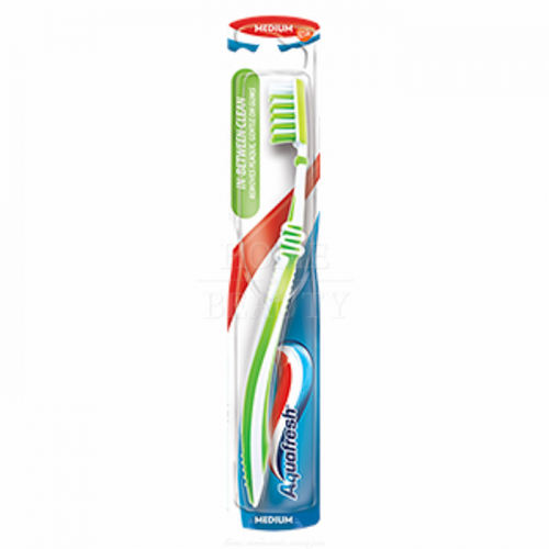 Зубная щетка средней жесткости In-between Clean, AQUAFRESH (цвет: mix)