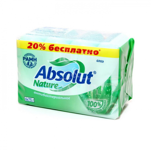 ABSOLUT Мыло туалетное антибактериальное Алоэ 300 гр