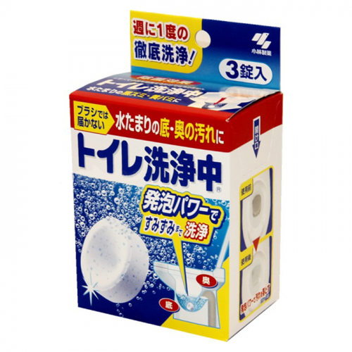 Таблетки для дезинфекции, удаления загрязнений и запаха в сливном отверстии унитаза, KOBAYASHI, 3 шт