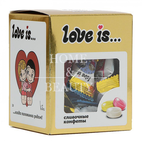 Сливочные жевательные конфеты "Love Is..." ассорти вкусов ЗОЛОТО, 105 г