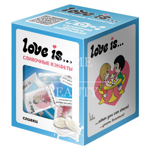 Сливочные жевательные конфеты "Love Is..." со вкусом сливок, 105 г