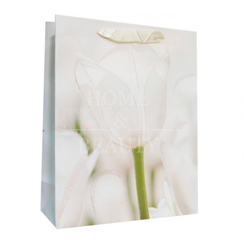 Подарочные пакеты "Белые цветы", микс, бумага, AMB Group, 25*32*11 см