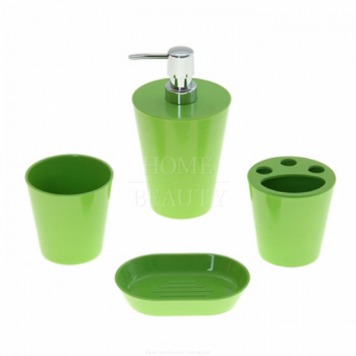 Набор для ванной "Нежность" 4 предмета, зеленый   897352