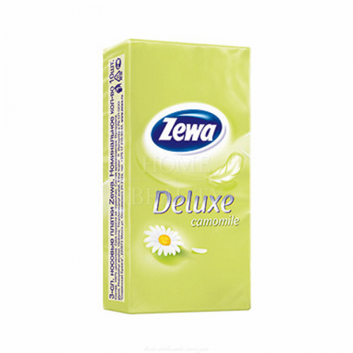 ZEWA Делюкс- платки носовые c ароматом ромашки 10 шт