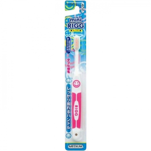 Зубная щётка детская компактная 3-х рядная с плоским срезом щетинок и прорезиненной ручкой EBISU 1 шт