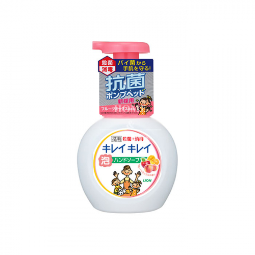 Пенное антибактериальное мыло для рук с фруктовым ароматом для всей семьи LION "KireiKirei", диспенсер 250 мл
